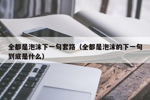 全都是泡沫下一句套路（全都是泡沫的下一句到底是什么）